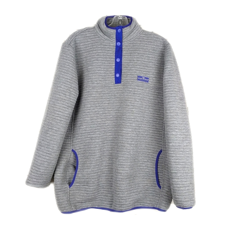 Simply Southern Ribbed Smoke Snap Neck Pullover